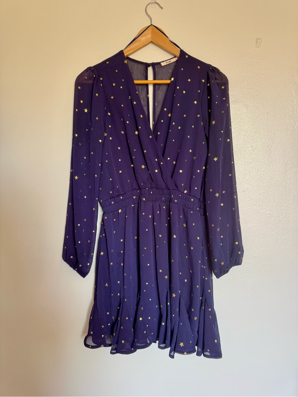 Dark blue Star Print Mini Dress